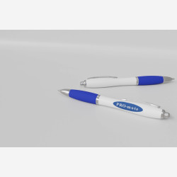 Nash kuglepen med hvid krop og farvet greb